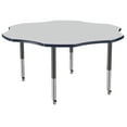 thumbnail image 6 of ECR4Kids 60in Flower Premium Thermo-Fused Adjustable Activity Table Grey/Navy/Black - Super Leg, 6 of 8