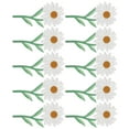 thumbnail image 1 of Reparación de ropa DIY, 10 piezas de parches de tela con flores de margaritas blancas, parches de planchado con margaritas blancas, uso conveniente, 1 of 12