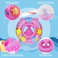 thumbnail image 4 of Baby Swimming Ring with Float Seat Cushion Waist Float Ring for Swimming Training Inflatable Baby Swimming Float Swim Pool Accessories for Children Summer Inflatable Safety PVC Seat-Blue, 4 of 8