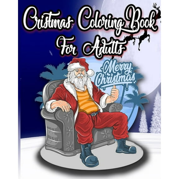 Christmas Coloring Book For Adults: 40 Christmas coloring pages, (Paperback)