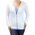 thumbnail image 2 of Ms Lovely Ultra Soft Women's Sleep and Lounge Zip-Up Sweatshirt with Hoodie - White Small, 2 of 4