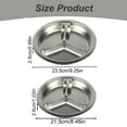 thumbnail image 3 of Harlik 3-Compartment Meal Tray - Durable Cafeteria Lunch Plate for Students - Cooking Utensils, 3 of 9