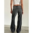 thumbnail image 6 of Cathery Women Jeans Low Rise Straight Leg Baggy Jeans Loose Boyfriends Jeans Fashion Denim Pants with Pockets Y2K 90s, 6 of 8