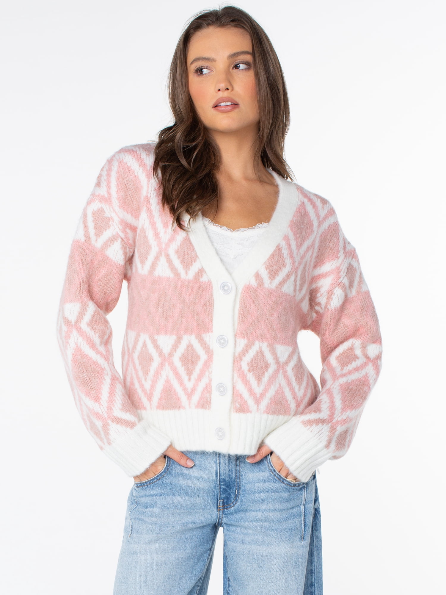 Celebrity Pink Women's and Women's Plus Cardigan Sweater, Sizes XS-4X