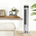 thumbnail image 2 of Quiet Tower Fan for Bedroom, Oscillating Fan with Child Lock & Night Light, 28dB, 12H Timer and Remote, 5 Speeds Cooling Fan for Nursery and Home,Gray, 2 of 8