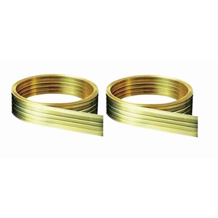 2 ~ M-D Bronze Metal Weather Stripping W/ Hardware For Door 17' L X 1-1/8" 1pk