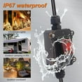 thumbnail image 2 of liraijei Inline Power Cord 110V-220V 12V-24V Marine Rocker Switch On Off Waterproof D1 G0O0, 2 of 9