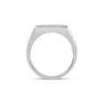 thumbnail image 4 of 10kt White Gold Mens Round Diamond Flat Top Band Ring 1 Cttw, 4 of 4