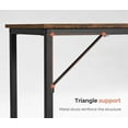 thumbnail image 5 of VASAGLE Computer Desk, Gaming Desk, Home Office Desk, for Small Spaces, 23.6 x 47.2 x 29.9 Inches, Industrial Style, Metal Frame, Rustic Brown and Black, 5 of 5