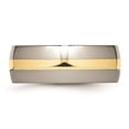 thumbnail image 3 of 14K Two-Tone Titanium Ring Band Wedding Yellow Gold, 3 of 6