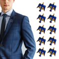thumbnail image 2 of YongCo Set of 10 Unisex Alloy Doves Lapel Pin Sweater Pin Clothing Jewelry Small Doves Brooch Suitable for Stylish Outfits, 2 of 11