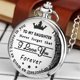 thumbnail image 1 of Collar de reloj de bolsillo con texto en inglés, letras de moda europea y americana, reloj de bolsillo de cuarzo, regalo, joyería, llavero, 1 of 6