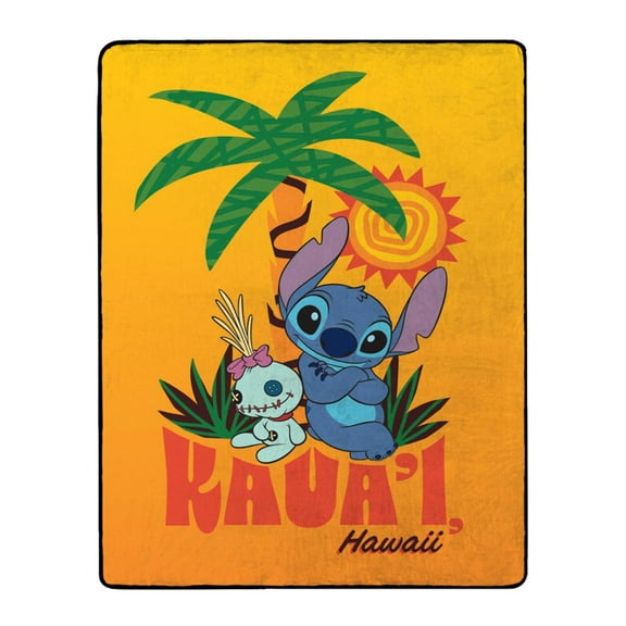 Disney Stitch Kaua'i Hawaii Double Sided Silk Touch Throw Blanket 50" x 70"