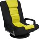 thumbnail image 1 of Songqin Swivel Gaming Chair 360 Degree Multipurpose Floor Chair Rocker for TV, Reading, Playing Video Games w/Lumbar Support, Armrest Handles, Adjustable Foldable Backrest - Black/Yellow, 1 of 16