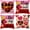 Valentines-2025, variant on Valentines Day Throw Pillow Covers 18x18 Inch Red Pink Mini Heart Pillows Farmhouse Romantic Patio Happy Valentine''s Day Cushion Case for Sofa Couch Home Set of 2