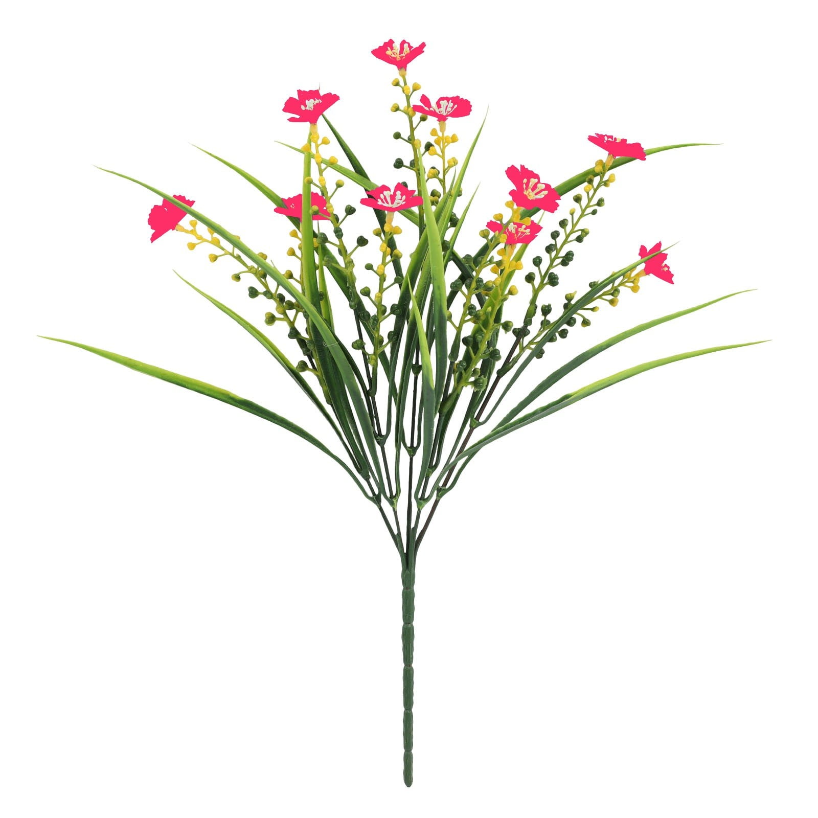 4 Bundles Artificial Flowers for Outdoors - 14" UV Resistant Silk & for Spring/Summer Decor, Garden, Porch, Window Box - Indoor/Outdoor Mixed Floral Arrangements