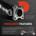 thumbnail image 4 of A-Premium Rear Driveshaft Prop Shaft Assembly Compatible with Hyundai Santa Fe GLS 2003-2006 V6 2.7L 4WD Automatic Transmission, 4 of 7