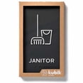 thumbnail image 1 of Kubik Letters Panneau de Porte Conforme ADA Design Moderne avec Braille Grade 2 pour Placard de Concierge avec Ruban Adhésif 3M, 1 of 4