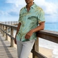 thumbnail image 5 of Yaoyar Mens 2026 Summer Stylish Graphic Hawaiian Shirts - Short Sleeve Loose Button Down Casual Collared Beach Shirts, 5 of 5