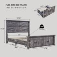 thumbnail image 4 of wow97e Farmhouse Full Size Bed Framewith 51" Tall Headboard & 20" Roman Column Footboard, Wood Platform Frame with 2 Large Storage Drawers, No Box Spring Needed, 4 of 7