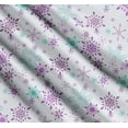 thumbnail image 3 of Soimoi Purple Cotton Poplin Fabric Snow Flakes Floral Print Fabric by the Yard 56 Inch Wide, 3 of 7