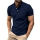 thumbnail image 2 of pstuiky camisetas de hombre, Camiseta de manga larga para hombre, color liso, con solapa y botones, a la moda ropa de hombre s, 2 of 6