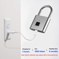 thumbnail image 6 of NFTIGB Smart Biometric Padlock, Keyless Fingerprint Lock with 20 Users Capacity, IP56 Waterproof Anti-Theft Security for Luggage and Cabinets (2.99 x 1.81 inches / 76 x 46 mm), Silver, 6 of 6