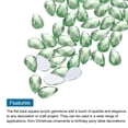thumbnail image 4 of Uxcell 100Pcs Flat Back Acrylic Teardrop Gems 6x10mm Artificial Rhinestones Light Green, 4 of 4
