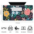 thumbnail image 5 of Long Mouse Pads for Desk,Pioneer Flower Floral Print Pattern Desk Mats on Top Of Desks, Desk Mouse Pad Extra Large with 3mm Non-Slip Base and Stitched Edge for Gaming,Office,Work,Home 47.3"x23.6", 5 of 6