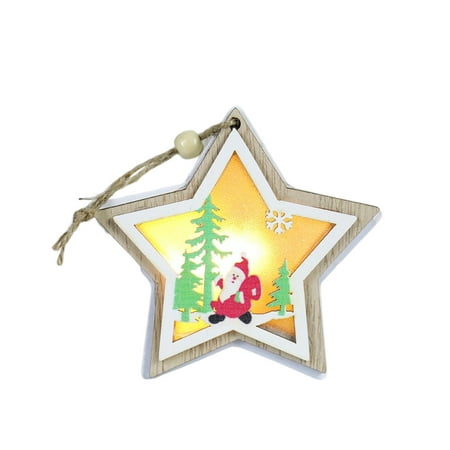 

Christmas Tree Decoration Prop Battery-powered Lighting Xmas Pendant Scene Layout Pendant Accessory Festival Pendants Props Star