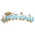 thumbnail image 1 of Christmas Wooden Mini Train Ornament Festive Holiday Adorable Tabletop Display Train for Home, 1 of 8