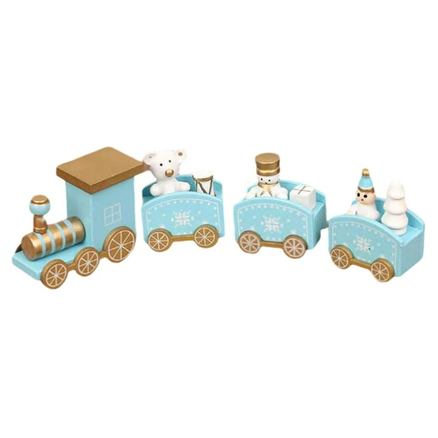 Christmas Wooden Mini Train Ornament Festive Holiday Adorable Tabletop Display Train For Home Strength Ornament Special Christmas Ornament Sparkly Ornament Sparkly Christmas Ornament Son Christmas