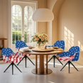 thumbnail image 4 of Xoenoiee Retro American Flag Print Swivel Accent Chair Covers Accent Dining Chair Cover Stretch Mid Century Office Desk Chair Sliopcover Swivel Arm Chair Protector for Home Office Living Room, 4 of 7