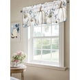 thumbnail image 4 of Thanksgiving Valances for Windows Blue Leaf Berry Pumpkin Autumn Wood Grain Kitchen Valance Curtain Rod Pocket Small Curtains for Cafe Bathroom Laundry Basement 54" x 18", 4 of 8