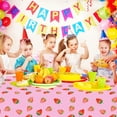 thumbnail image 2 of 2 Pack Strawberry Tablecloth for Strawberry Party Decorations, Plastic Rectangle Strawberry Table Cloth for Kids Girls Strawberry Birthday Strawberry Baby Shower 54"x108", 2 of 7