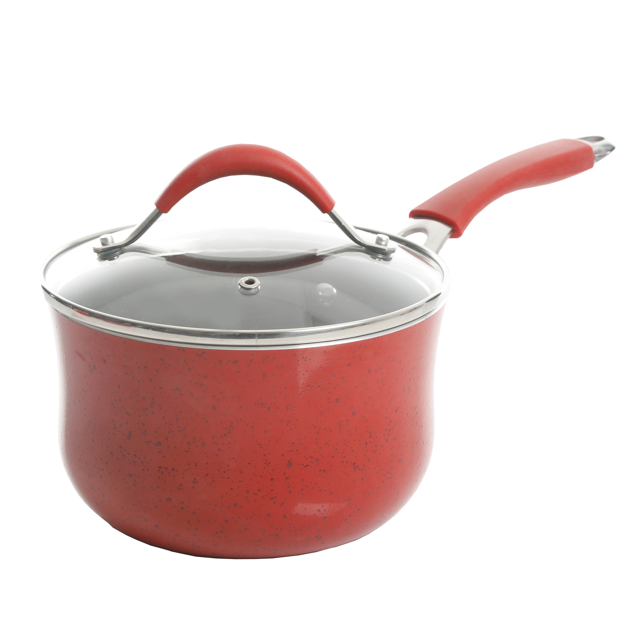  The Pioneer Woman Vintage Speckle 24-Piece Mother's Day Cookware  Combo Set (Red): Home & Kitchen