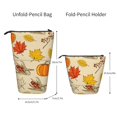 thumbnail image 2 of Xecao Rustic Harvest Time Print Telescopic Pencil Bag Pen Holder Pop Up Stationery Case Stand-up Retractable Transformer Bag Standing Organizer, 2 of 6