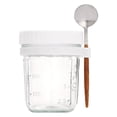 thumbnail image 2 of Food Storage Containers Oats Containers with Lids and Spoon Glass Oats Containers Breakfast Containers Oats Jars for Yogurt Chia Meal Prep, 2 of 9