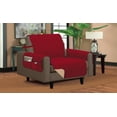 thumbnail image 1 of Classic Reversible Quilted Waterproof Furniture Protector Diamond Design (Chair, Burgundy/Sand), 1 of 2