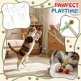 thumbnail image 4 of Interactive Cat Toy With Bell And Yarn Balls, Cat Wand For Kitten Engagement, Cat Exercise And Play Toy, Handheld Cat Toy With Wooden Stick And Colorful Strings, Cat Plaything For, 4 of 5