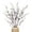 White, variant on 4 PCS Artificial Peach Blossom Party Decor，Fake Flowers Faux Long Stems Wintersweets Silk Flowers Arrangement for Wedding Home Office Bedroom Spring Decor，Vase Not Included(White)