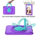 thumbnail image 2 of SaniMore for Amazon Fire HD 8 & 8 Plus (12th/10th Generation, 2022/2020) Case, Kid-friendly Shockproof EVA Backplane Two-layer Protective Case 360° Rotating Kickstand Holder Anti-fall Csae, Purple, 2 of 9