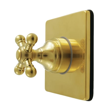 Kingston Brass KS4047BX Metropolitan Single-Handle Six-Way Diverter Valve with Square Trim Kit, Brushed Brass