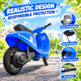 thumbnail image 7 of SaveJoy 24V Motorcycle for Kids Ages 8+ Retro Ride on Toys , LED Light-Up Electric Ride On Car,Durable Outdoor Gift for Boys & Girls,Blue, 7 of 7