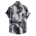 thumbnail image 6 of Lyinloo Men Hawaiian Short Sleeve Beach Shirt Printed Summer Casual Button Down Shirts Gray XL, 6 of 6