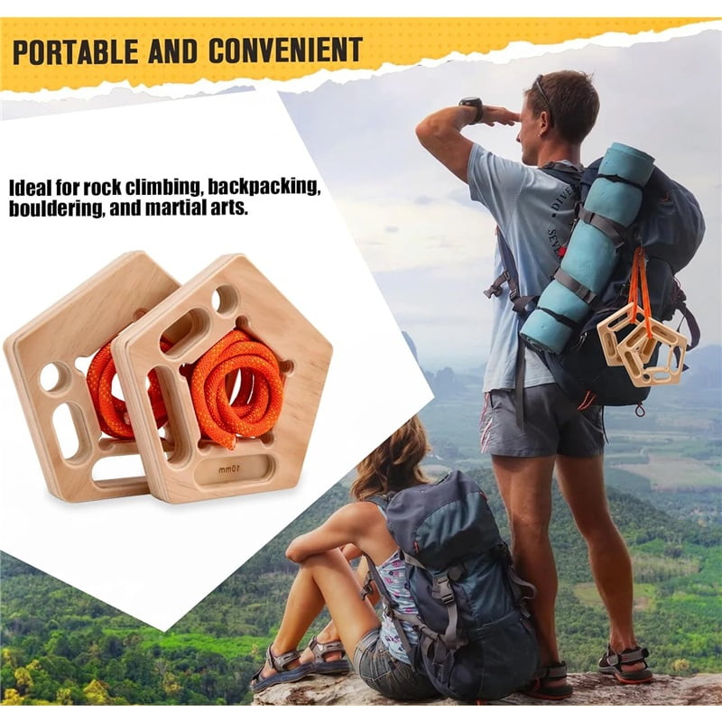 Hangboard, Hangboard Rock Climbing for Climbing, Home Training, Finger Strengthener, Pull-up Grip Arm Training Portable Finger Board Rock Climbing Holds Indoor and Outdoor