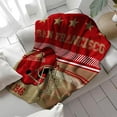 thumbnail image 2 of Flannel Football Blanket 50x60 Inch Cozy Soft Throw Blanket Style Lightweight Warm Travel Blanket Football Style Gifts for Men Women Boys Kids Decor for Sofa Bed Couch Chair Living Room Sky, 2 of 5