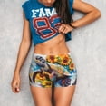 thumbnail image 4 of Athletic Shorts for Women, Sunflower Turtle Seam Womens Shorts High Waisted Sport Running Workout Gym, 4 of 8