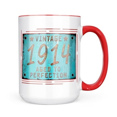 

Neonblond Vintage Year 1914 Born/Made Mug gift for Coffee Tea lovers