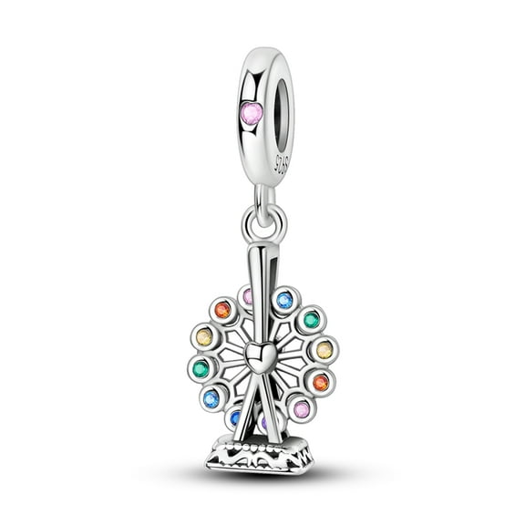 Colorful Rotating Ferris Wheel Pendant Charm, Compatible with Most Bracelet, Charm for Bracelet